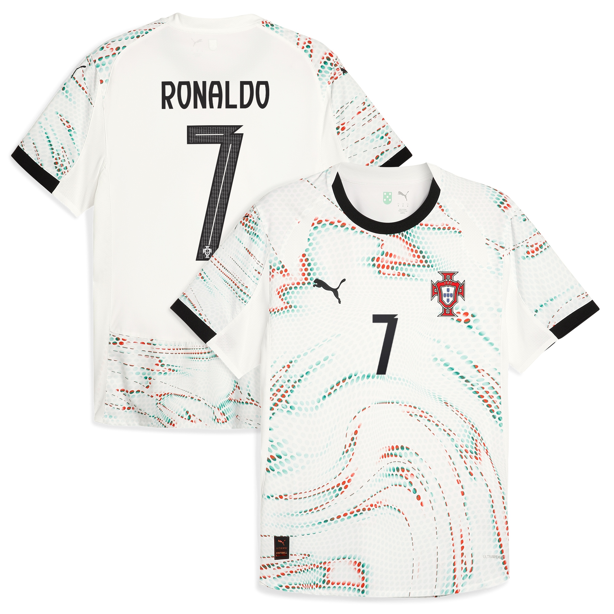 Shop cristiano ronaldo portugal national team puma 2025 away authentic jersey – white – Mexico Football Shirts & World Cup Jerseys