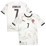 Shop cristiano ronaldo portugal national team puma 2025 away replica jersey – white – Mexico Football Shirts & World Cup Jerseys