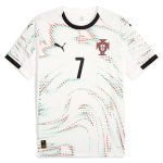 Shop cristiano ronaldo portugal national team puma 2025 away replica jersey – white – Mexico Football Shirts & World Cup Jerseys
