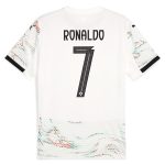 Shop cristiano ronaldo portugal national team puma 2025 away replica jersey – white – Mexico Football Shirts & World Cup Jerseys