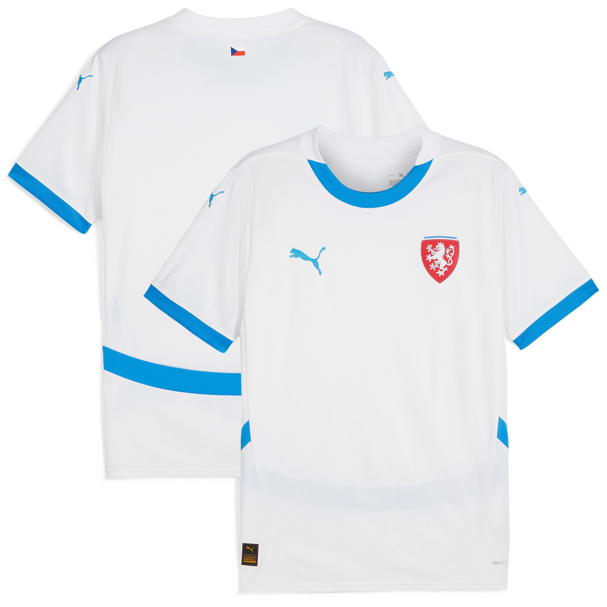 Shop czech republic national team puma 2024 away replica jersey – white – Mexico Football Shirts & World Cup Jerseys
