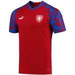 Shop czech republic national team puma pre-match v-neck top – red – Mexico Football Shirts & World Cup Jerseys