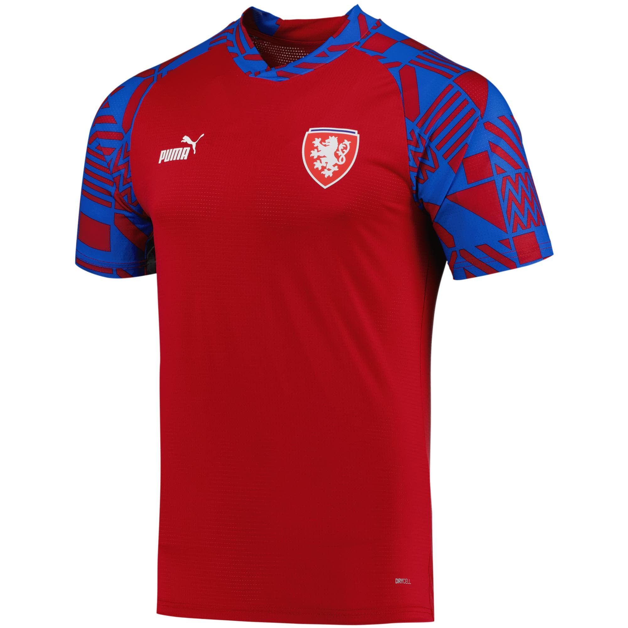 Shop czech republic national team puma pre-match v-neck top – red – Mexico Football Shirts & World Cup Jerseys