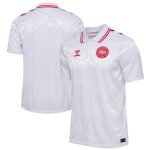 Shop denmark national team 2024 away replica jersey – white – Mexico Football Shirts & World Cup Jerseys