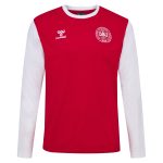 Shop denmark national team block long sleeve t-shirt – red – Mexico Football Shirts & World Cup Jerseys