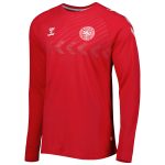 Shop denmark national team fan raglan long sleeve t-shirt – red – Mexico Football Shirts & World Cup Jerseys
