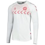 Shop denmark national team fan raglan long sleeve t-shirt – white – Mexico Football Shirts & World Cup Jerseys