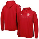 Shop denmark national team fan raglan pullover hoodie – red – Mexico Football Shirts & World Cup Jerseys
