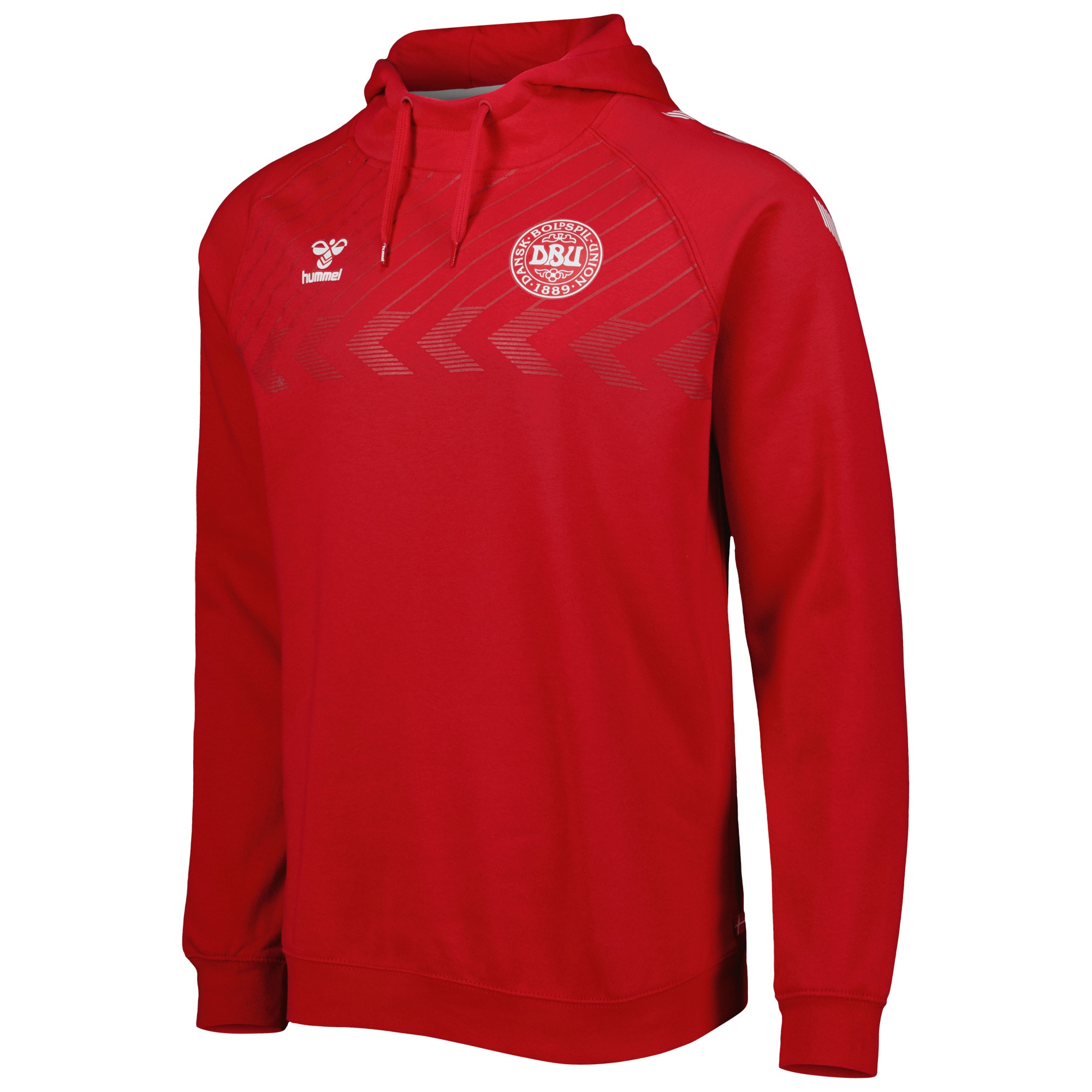 Shop denmark national team fan raglan pullover hoodie – red – Mexico Football Shirts & World Cup Jerseys