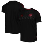 Shop denmark national team fan raglan t-shirt – black – Mexico Football Shirts & World Cup Jerseys