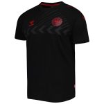 Shop denmark national team fan raglan t-shirt – black – Mexico Football Shirts & World Cup Jerseys