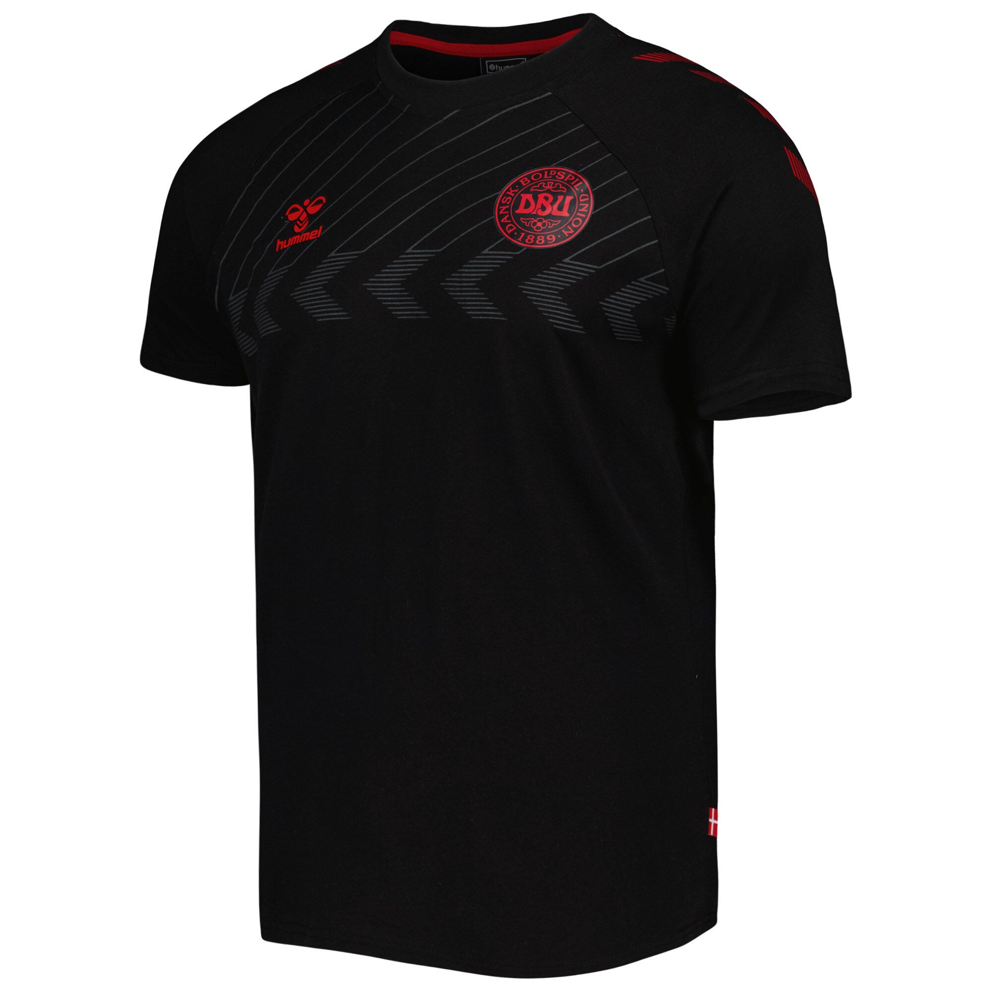 Shop denmark national team fan raglan t-shirt – black – Mexico Football Shirts & World Cup Jerseys