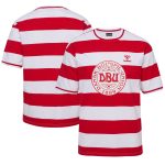 Shop denmark national team striped t-shirt – red – Mexico Football Shirts & World Cup Jerseys