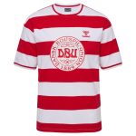 Shop denmark national team striped t-shirt – red – Mexico Football Shirts & World Cup Jerseys