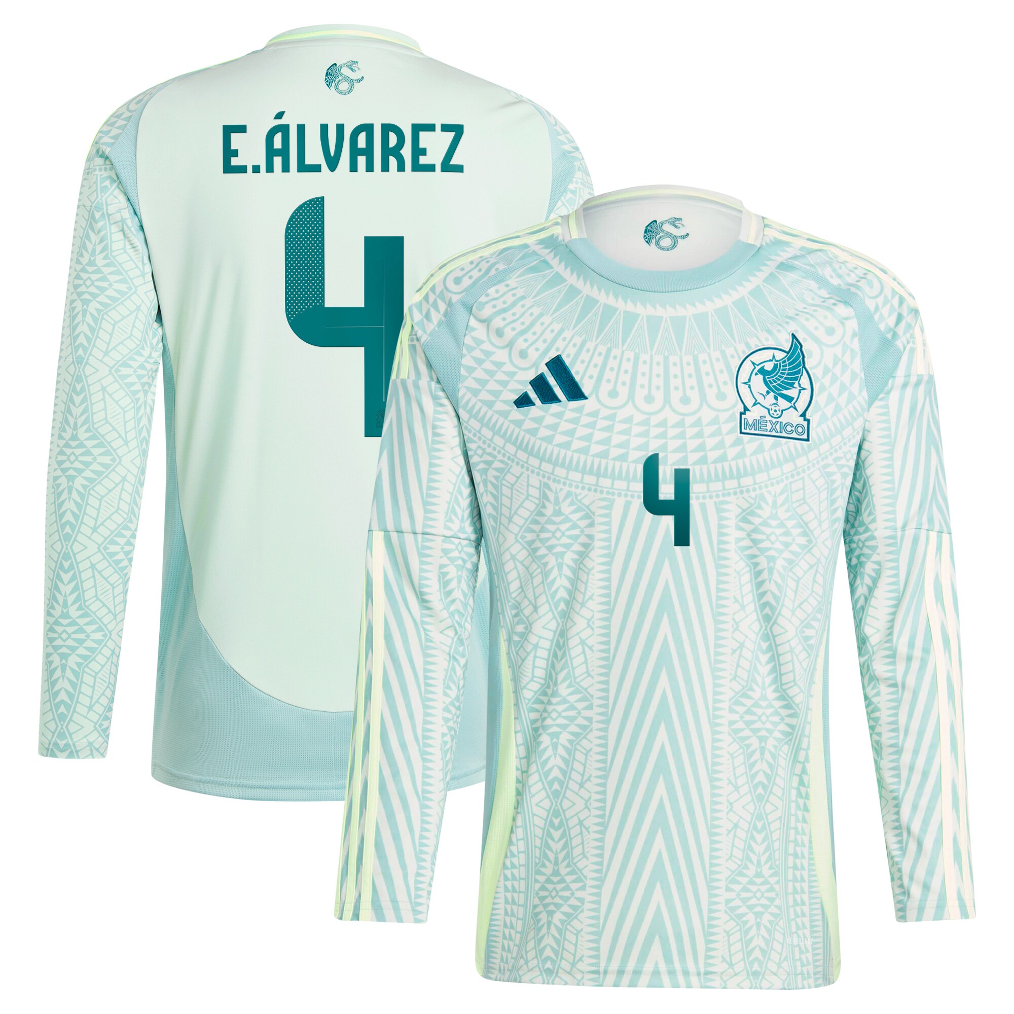 Shop edson alvarez mexico national team adidas 2024 away replica player long sleeve jersey – green – Mexico Football Shirts & World Cup Jerseys