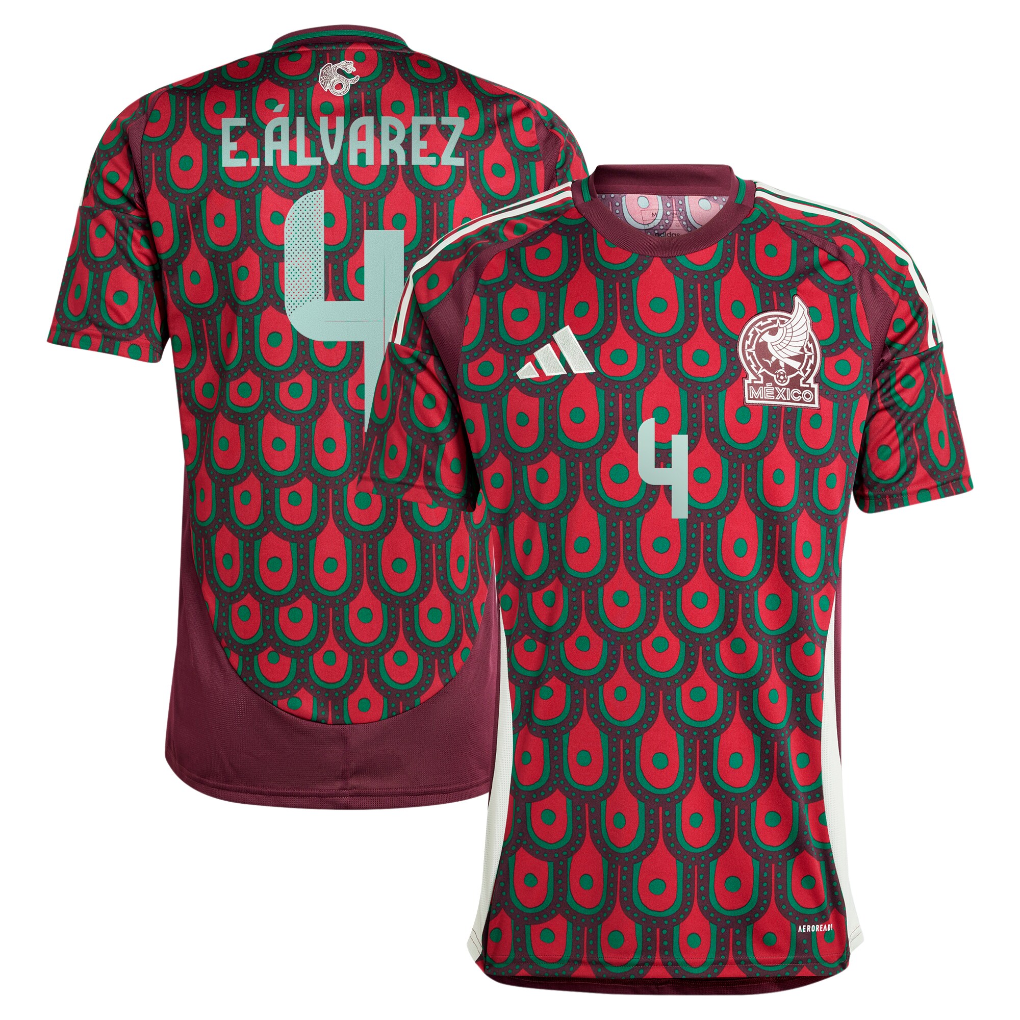 Shop edson alvarez mexico national team adidas 2024 home replica player jersey – burgundy – Mexico Football Shirts & World Cup Jerseys