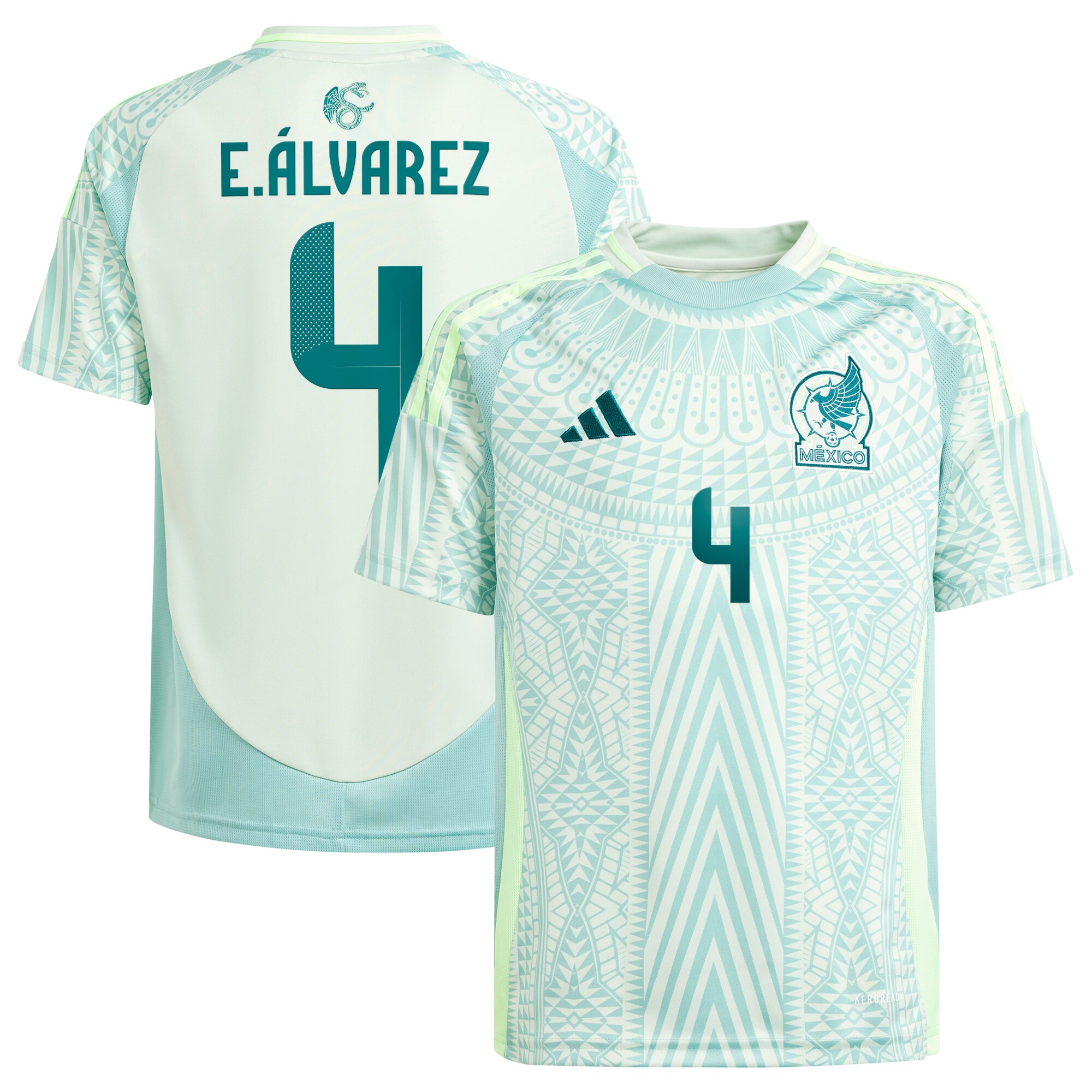 Shop edson alvarez mexico national team adidas youth 2024 away replica player jersey – green – Mexico Football Shirts & World Cup Jerseys