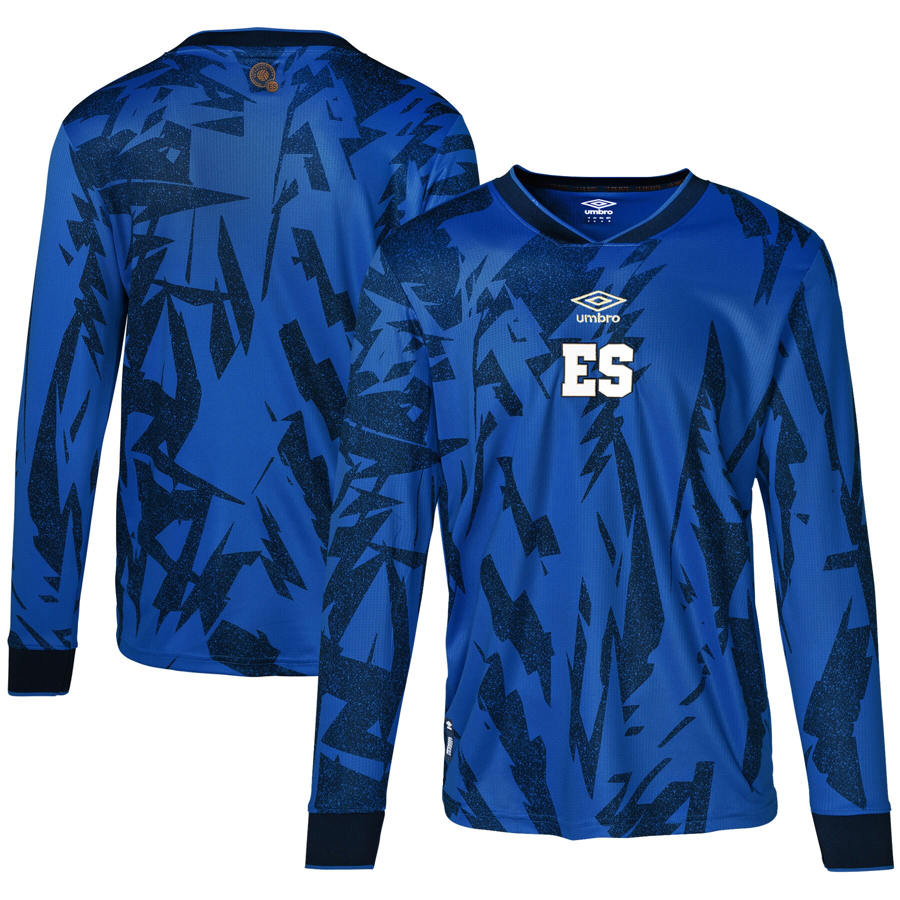 Shop el salvador national team umbro 2023 replica long sleeve jersey – blue – Mexico Football Shirts & World Cup Jerseys