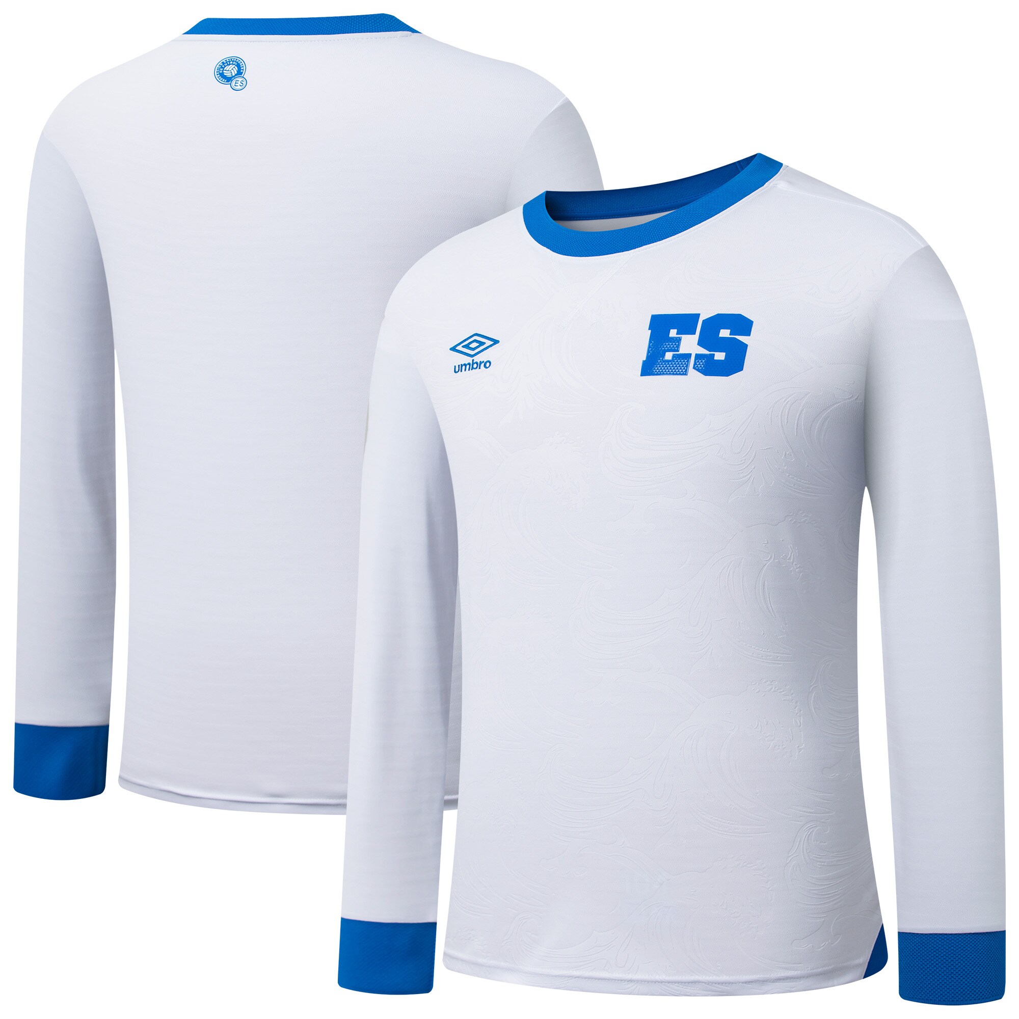 Shop el salvador national team umbro 2025 away replica long sleeve jersey – white – Mexico Football Shirts & World Cup Jerseys