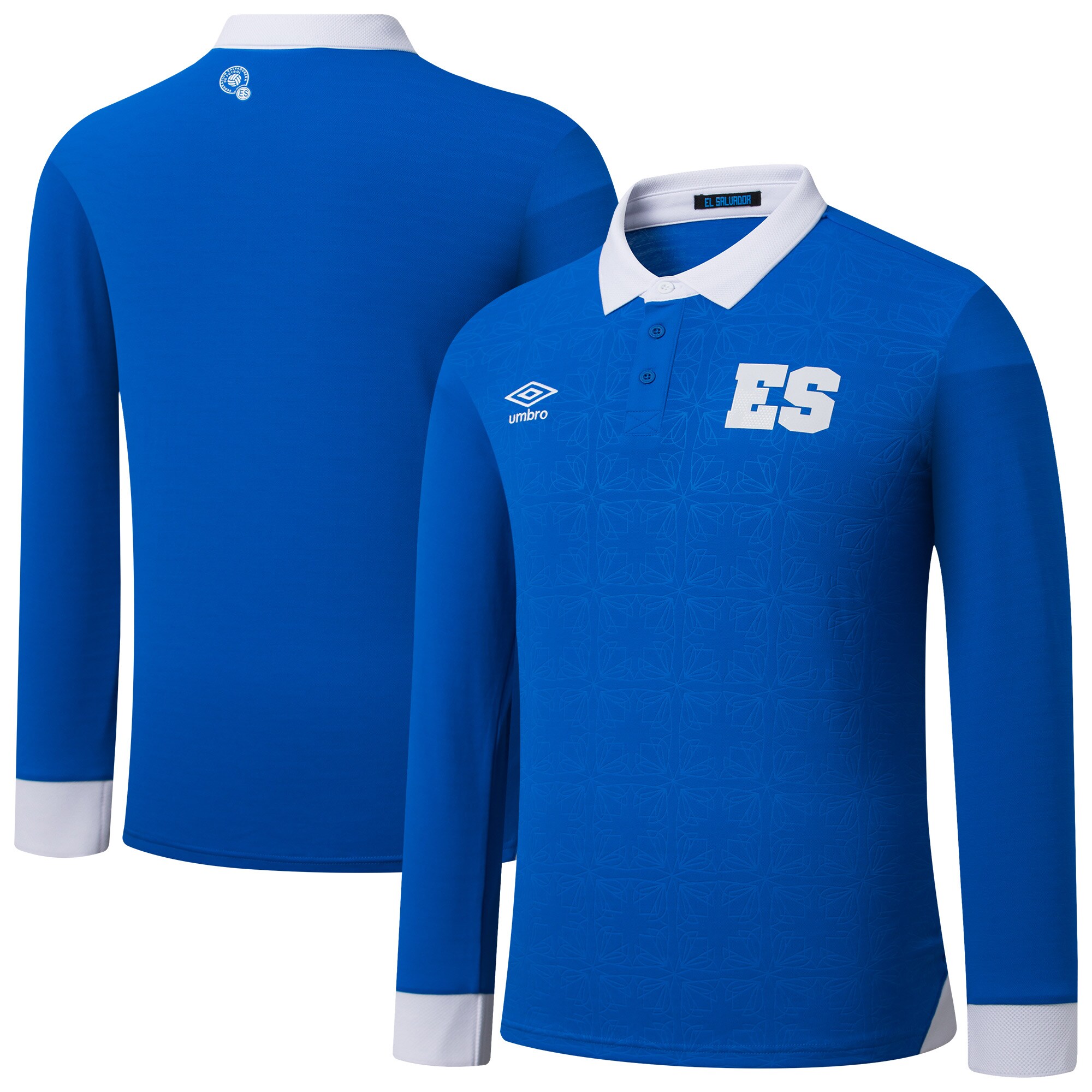 Shop el salvador national team umbro 2025 home replica long sleeve jersey – blue – Mexico Football Shirts & World Cup Jerseys