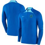 Shop england national team nike 2022 strike drill performance raglan quarter-zip long sleeve top – blue – Mexico Football Shirts & World Cup Jerseys