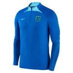 Shop england national team nike 2022 strike drill performance raglan quarter-zip long sleeve top – blue – Mexico Football Shirts & World Cup Jerseys