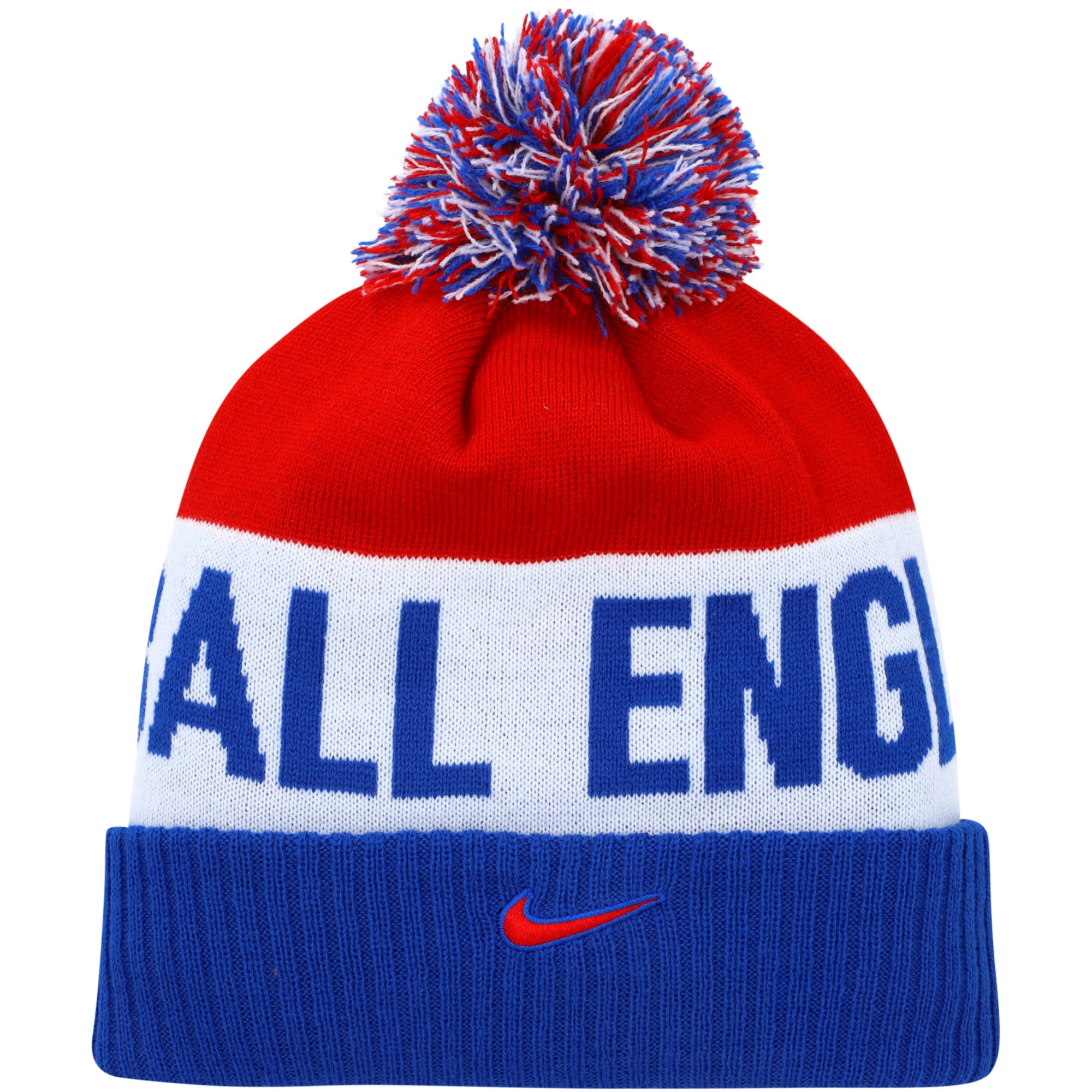 Shop england national team nike classic stripe cuffed knit hat with pom – bluered – Mexico Football Shirts & World Cup Jerseys