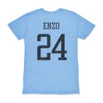 Shop enzo fernández argentina national team 1863fc player vintage tri-blend t-shirt – light blue – Mexico Football Shirts & World Cup Jerseys