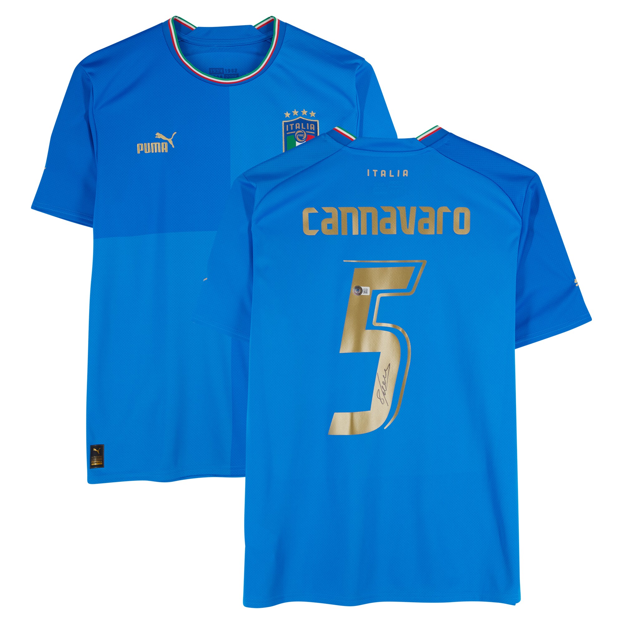 Shop fabio cannavaro italy national team autographed fanatics authentic 2022-23 blue home puma jersey – bas – Mexico Football Shirts & World Cup Jerseys