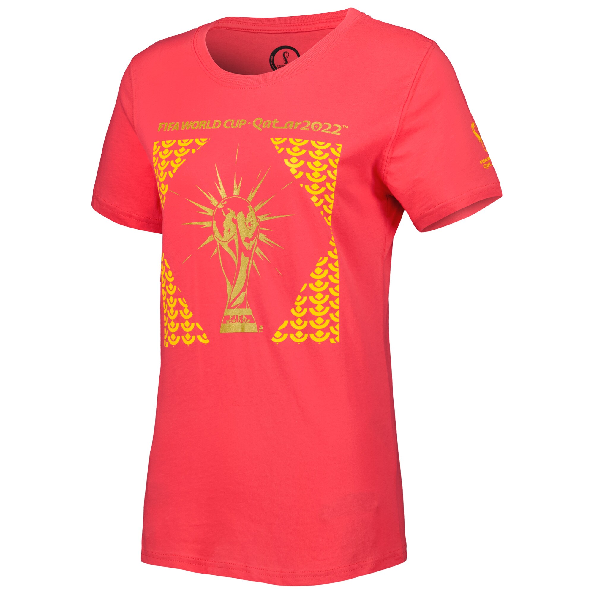 Shop fifa world cup qatar 2022 women8217s trophy t-shirt – coral – Mexico Football Shirts & World Cup Jerseys