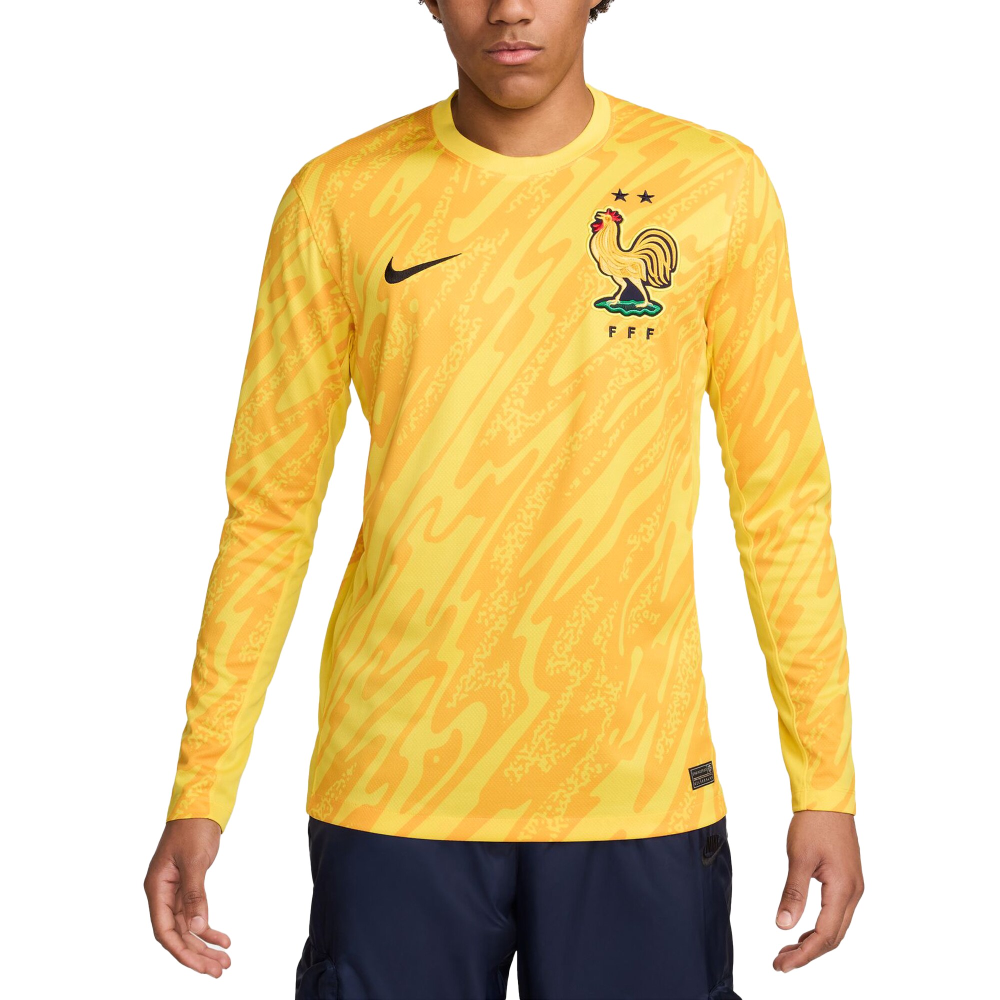 Shop france national team nike 2024 goalkeeper replica stadium long sleeve jersey – yellow – Mexico Football Shirts & World Cup Jerseys