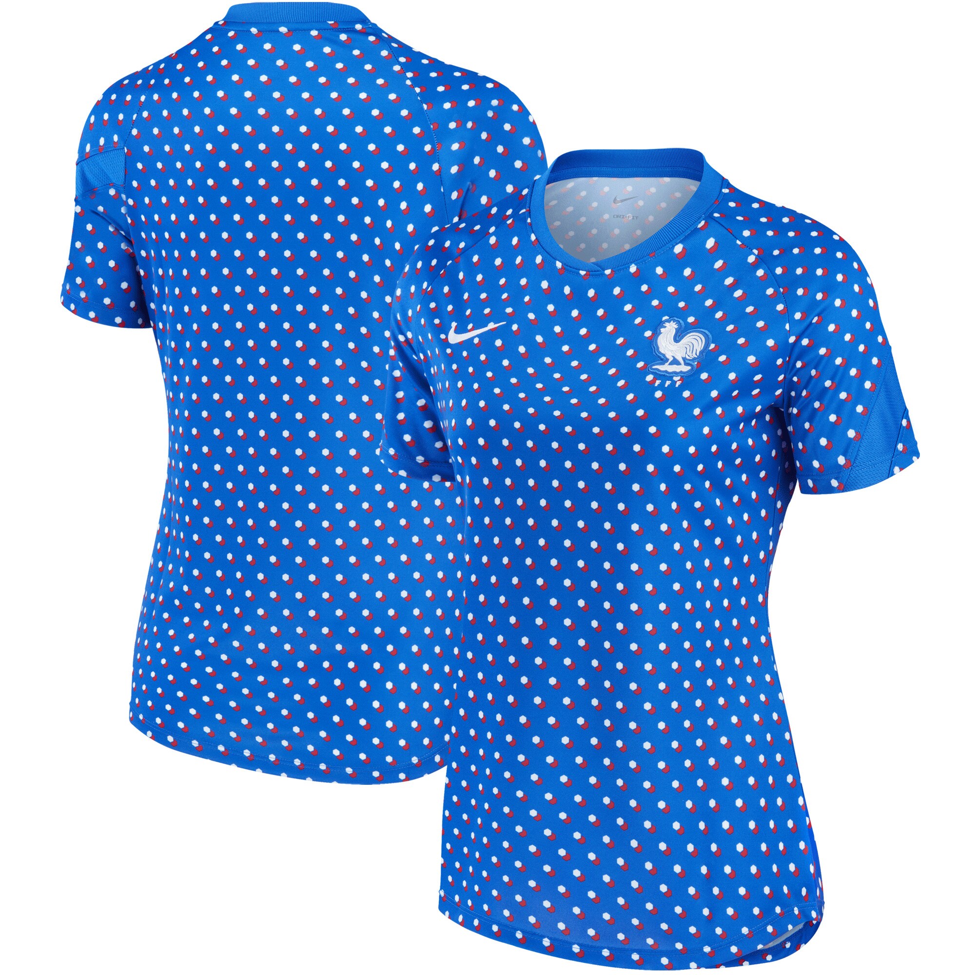 Shop france women8217s national team nike women8217s 202223 away pre-match performance top – blue – Mexico Football Shirts & World Cup Jerseys