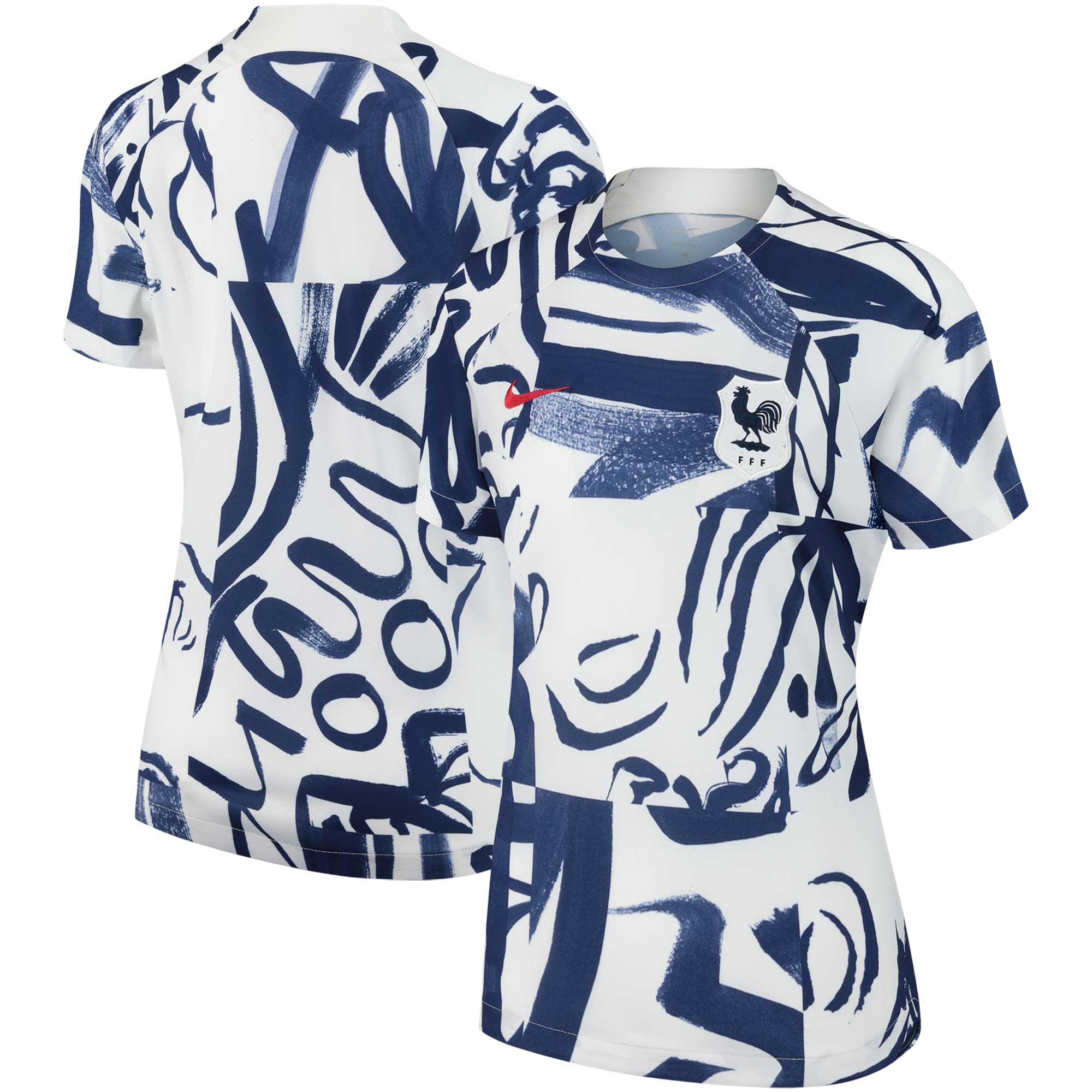 Shop france women8217s national team nike women8217s 2023 pre-match top – white – Mexico Football Shirts & World Cup Jerseys