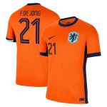 Shop frenkie de jong netherlands national team nike 2024 home replica jersey – orange – Mexico Football Shirts & World Cup Jerseys