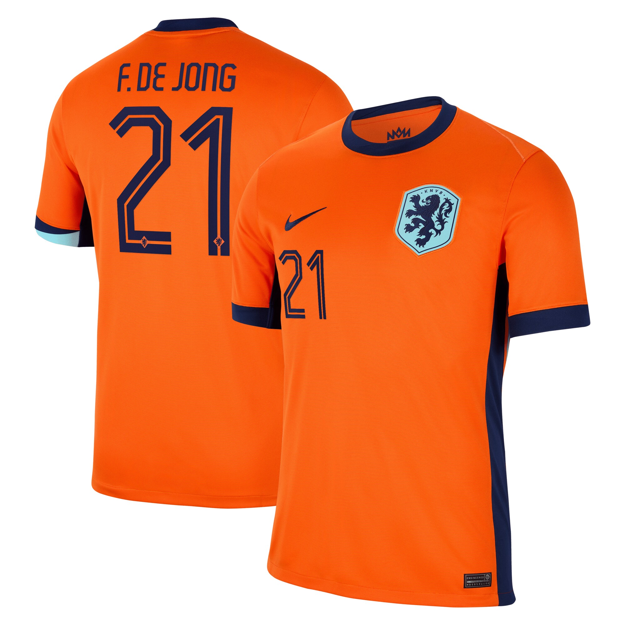 Shop frenkie de jong netherlands national team nike 2024 home replica jersey – orange – Mexico Football Shirts & World Cup Jerseys
