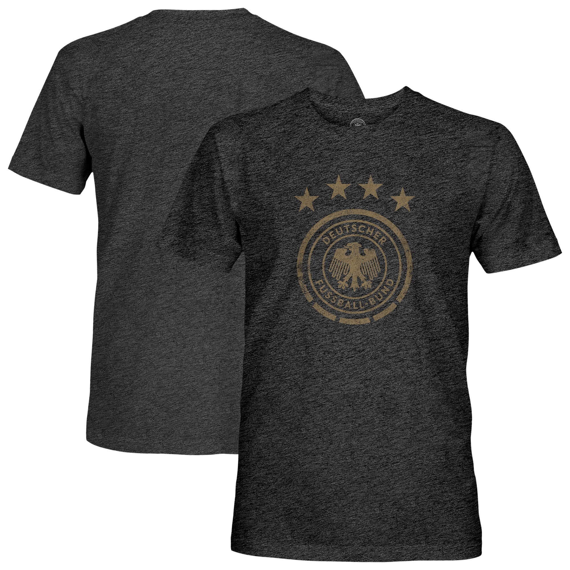 Shop germany national team 1863fc mono badge vintage tri-blend t-shirt – heather black – Mexico Football Shirts & World Cup Jerseys