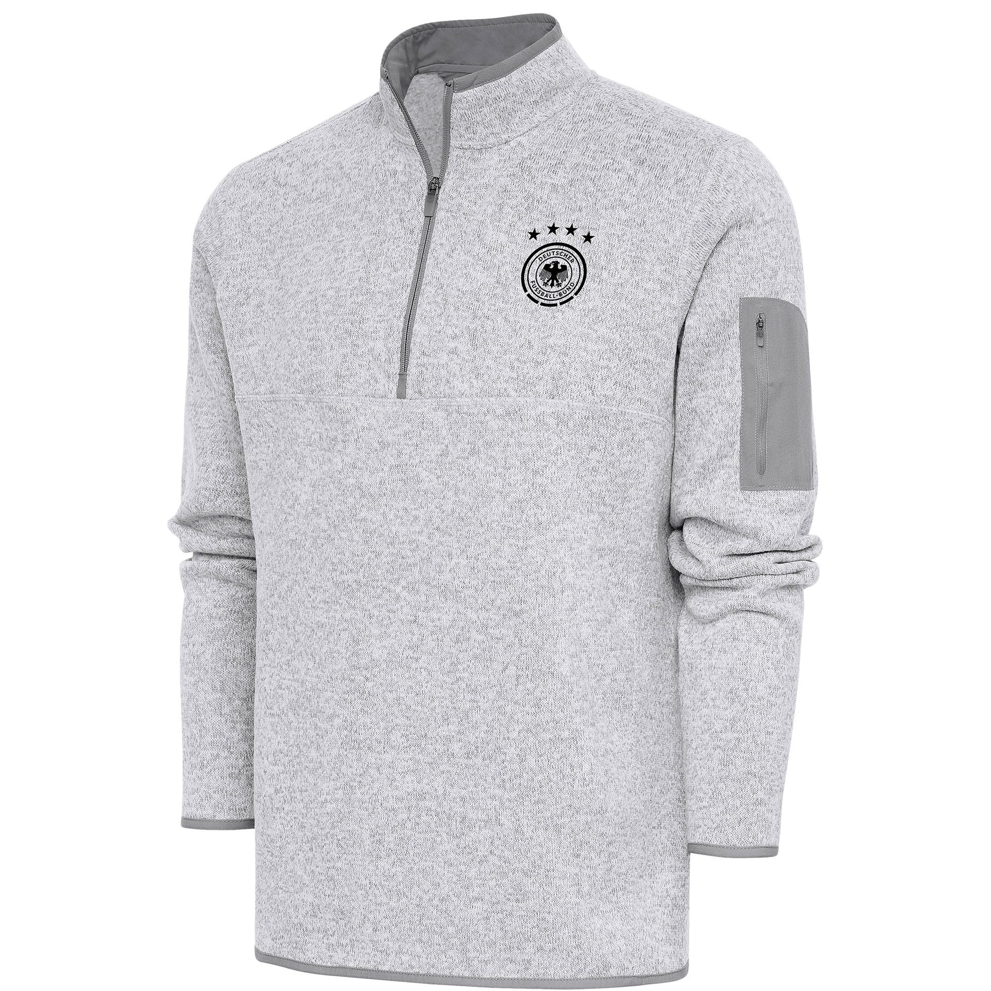 Shop germany national team elevate quarter-zip pullover – heather gray – Mexico Football Shirts & World Cup Jerseys