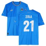 Shop gianfranco zola italy national team autographed fanatics authentic 2022-23 blue home puma jersey – bas – Mexico Football Shirts & World Cup Jerseys