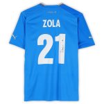 Shop gianfranco zola italy national team autographed fanatics authentic 2022-23 blue home puma jersey – bas – Mexico Football Shirts & World Cup Jerseys