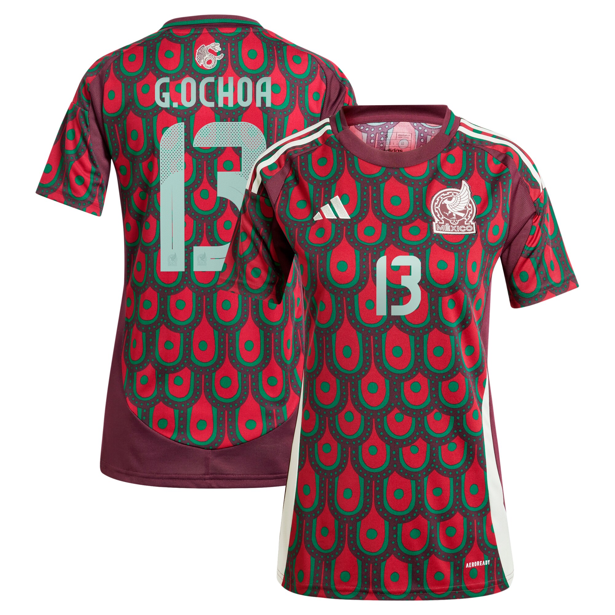 Shop guillermo ochoa mexico national team adidas women8217s 2024 home replica player jersey – burgundy – Mexico Football Shirts & World Cup Jerseys