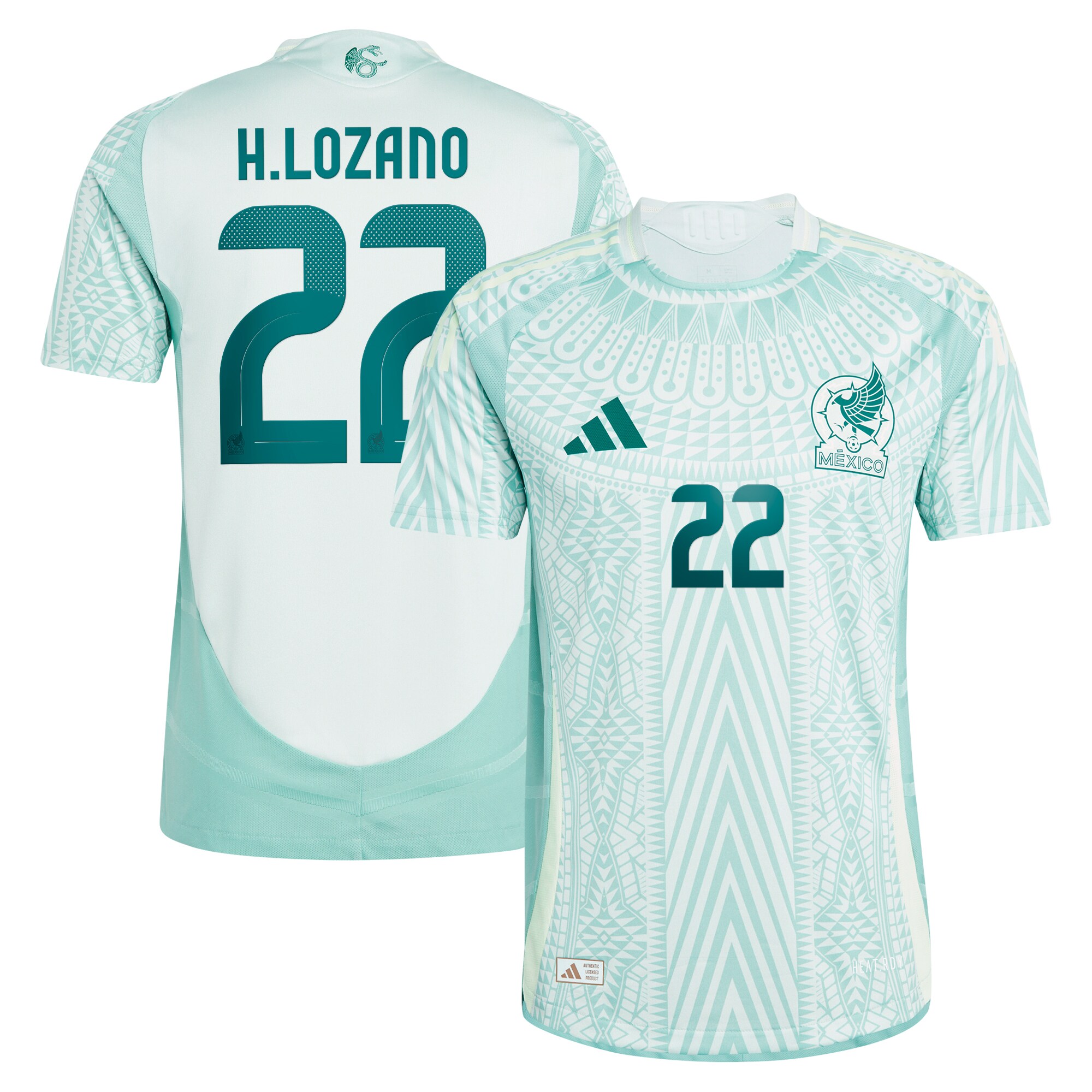 Shop hirving lozano mexico national team adidas 2024 away authentic player jersey – green – Mexico Football Shirts & World Cup Jerseys