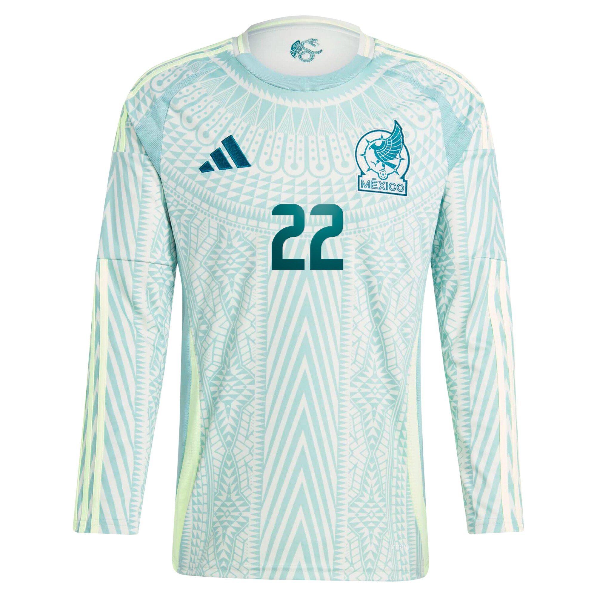 Shop hirving lozano mexico national team adidas 2024 away replica player long sleeve jersey – green – Mexico Football Shirts & World Cup Jerseys