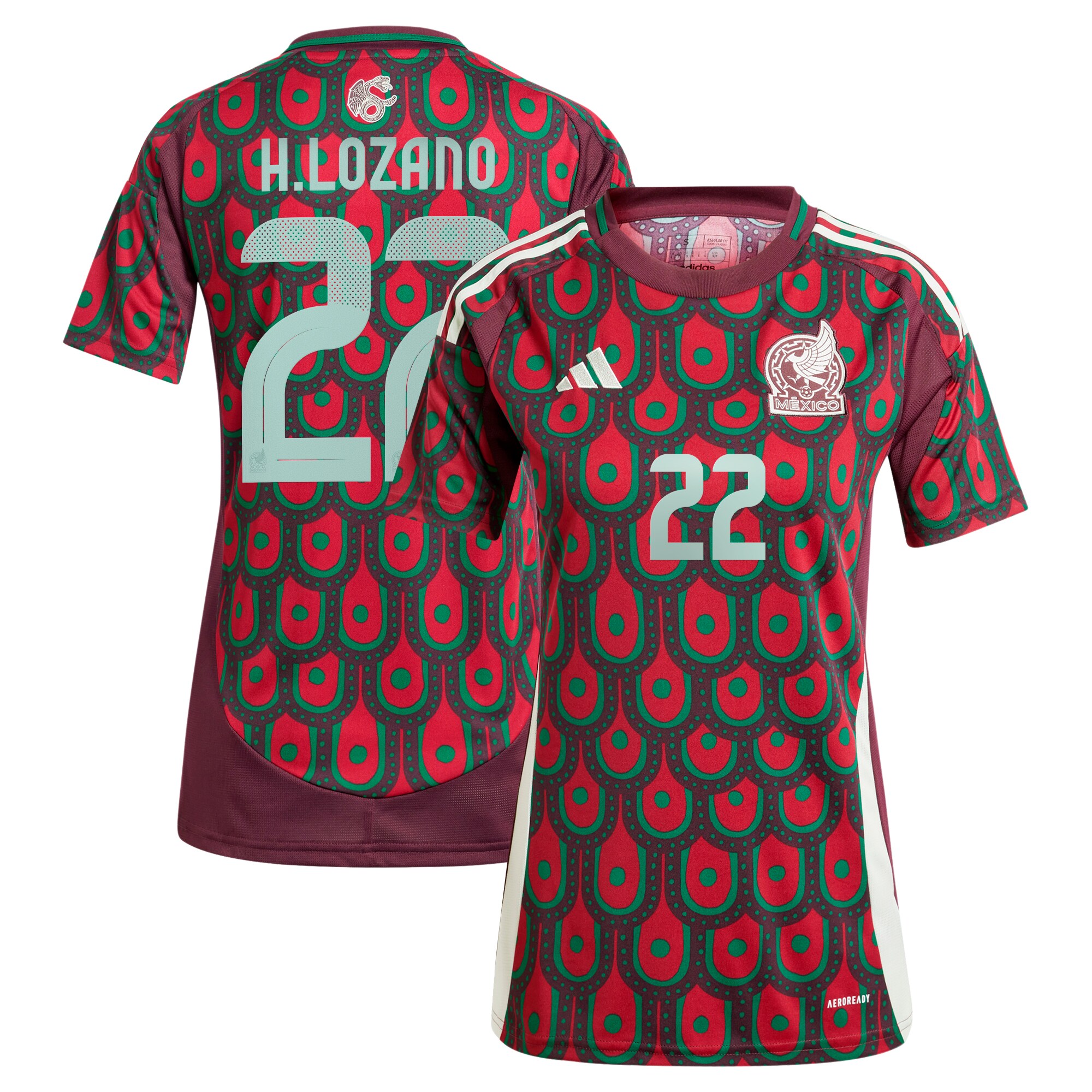 Shop hirving lozano mexico national team adidas women8217s 2024 home replica player jersey – burgundy – Mexico Football Shirts & World Cup Jerseys