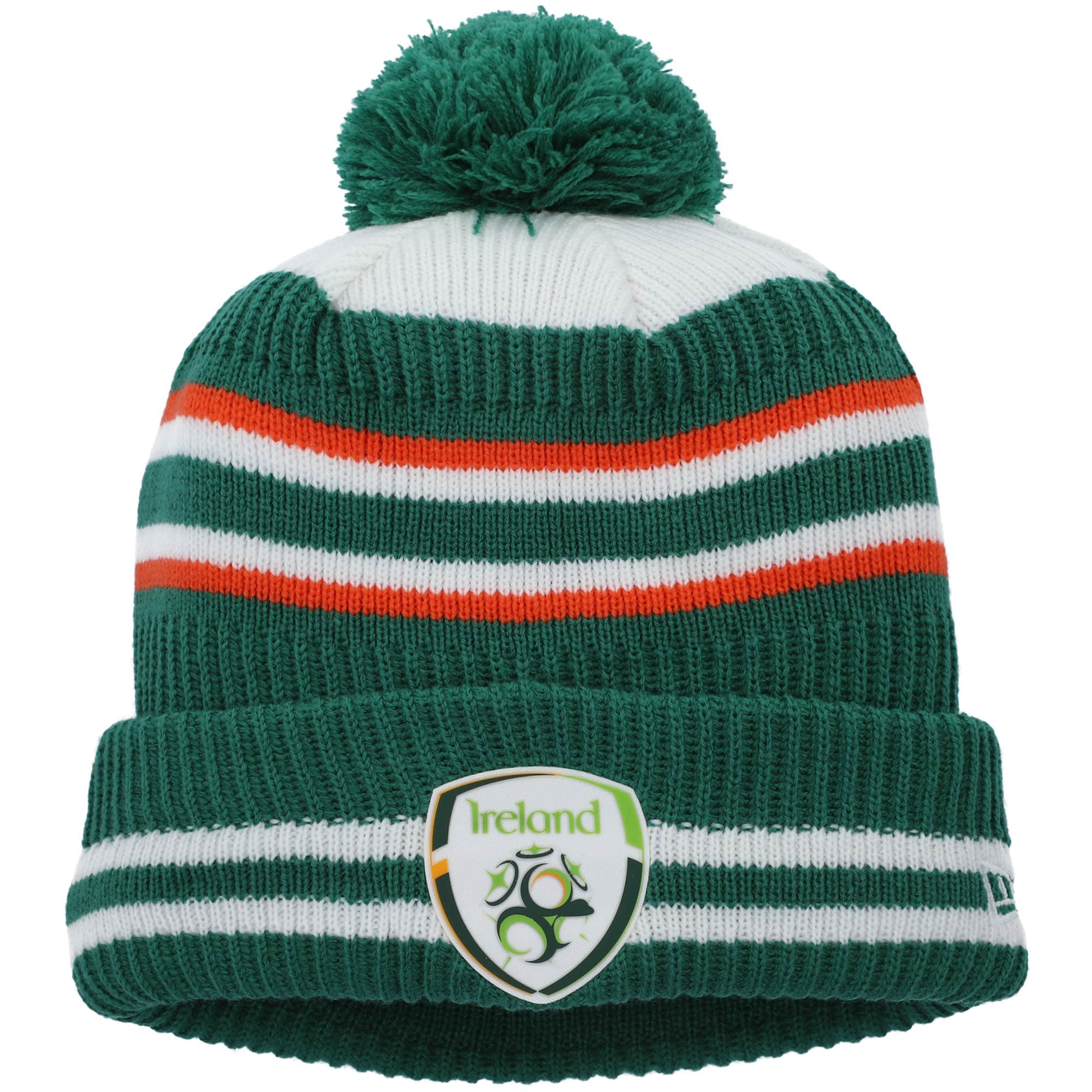 Shop ireland national team new era bobble fleece cuffed knit hat with pom – green – Mexico Football Shirts & World Cup Jerseys