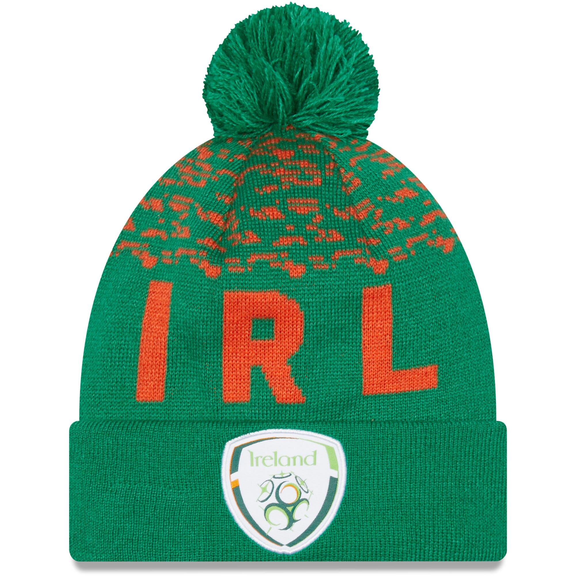 Shop ireland national team new era marl cuffed knit hat with pom – green – Mexico Football Shirts & World Cup Jerseys