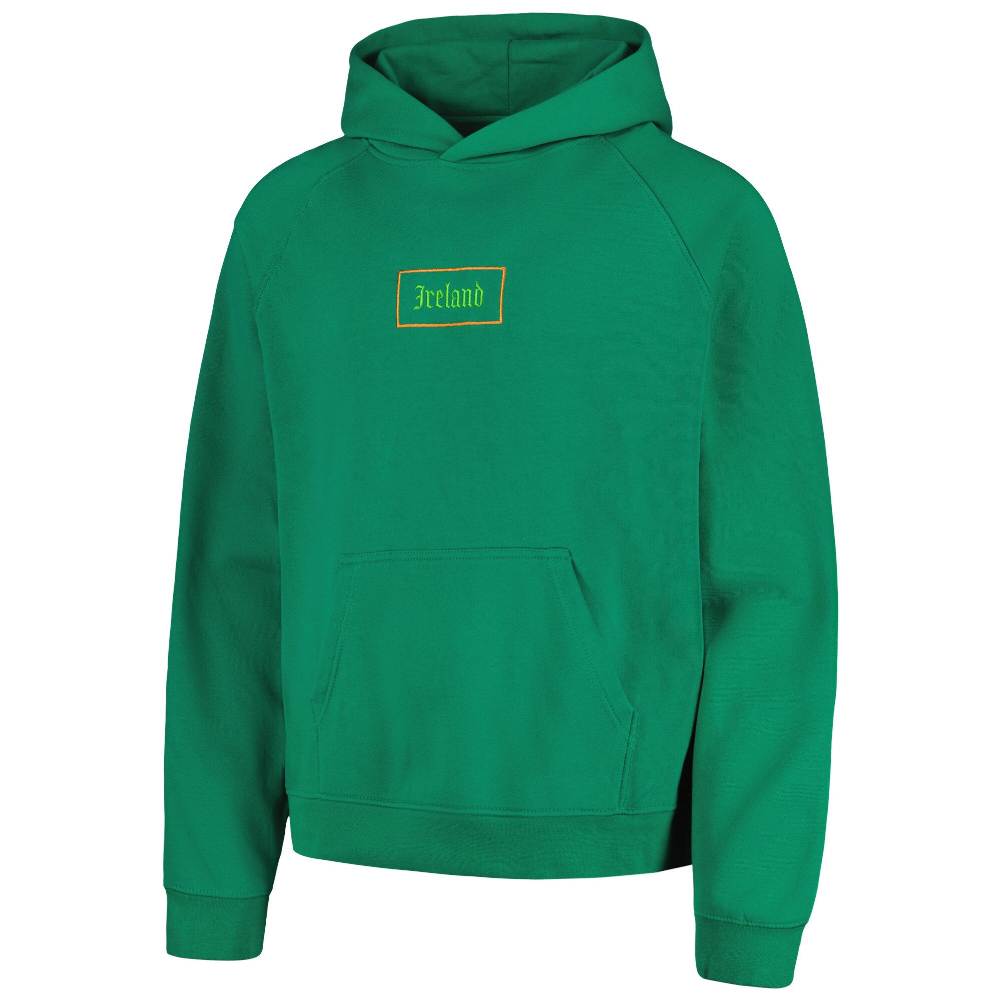 Shop ireland national team old english oversized raglan pullover hoodie – green – Mexico Football Shirts & World Cup Jerseys