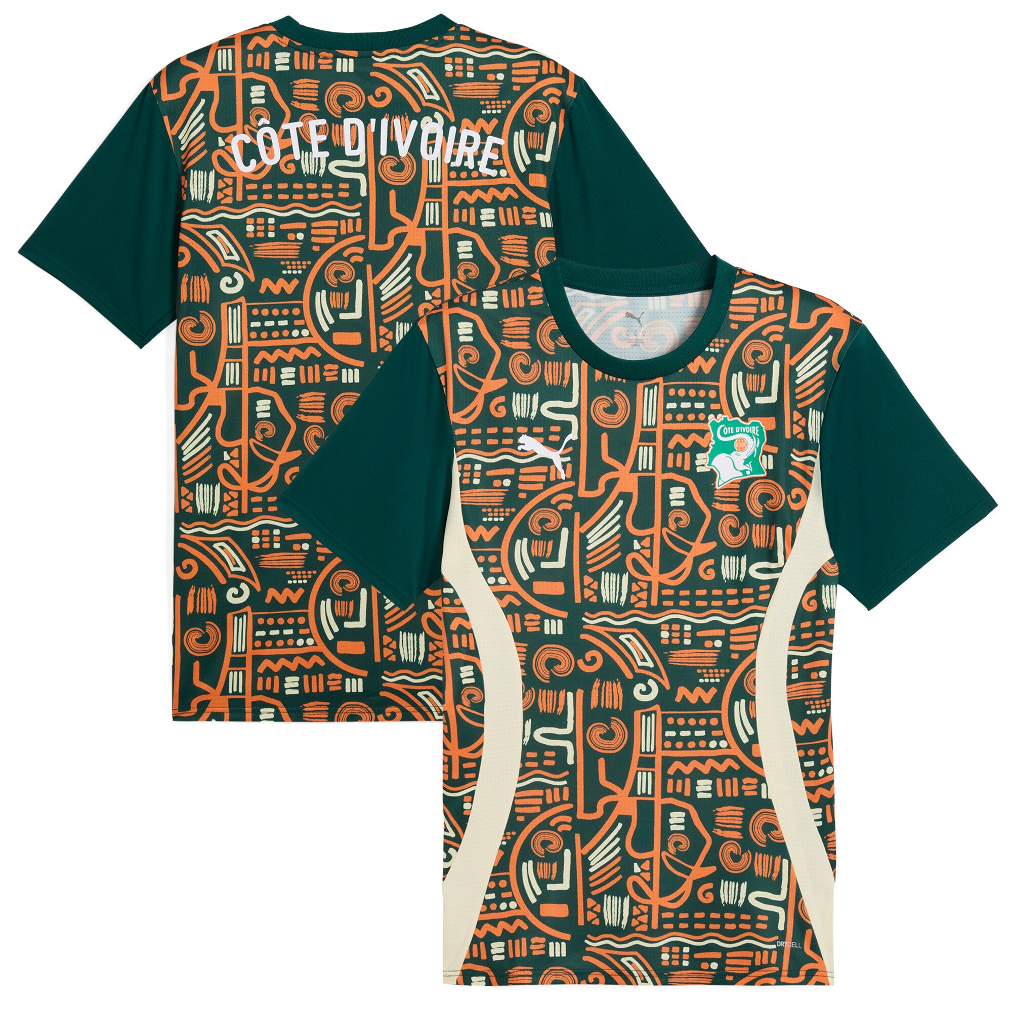Shop ivory coast national team puma 2025 pre-match jersey – green – Mexico Football Shirts & World Cup Jerseys