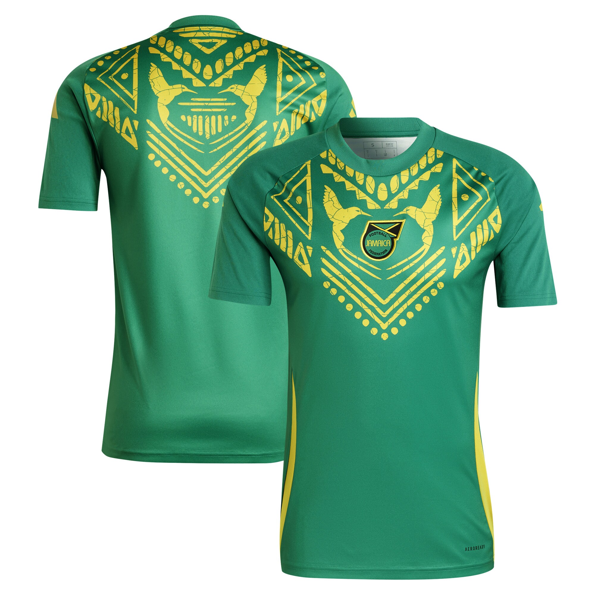 Shop jamaica national team adidas 2024 pre-match top – green – Mexico Football Shirts & World Cup Jerseys