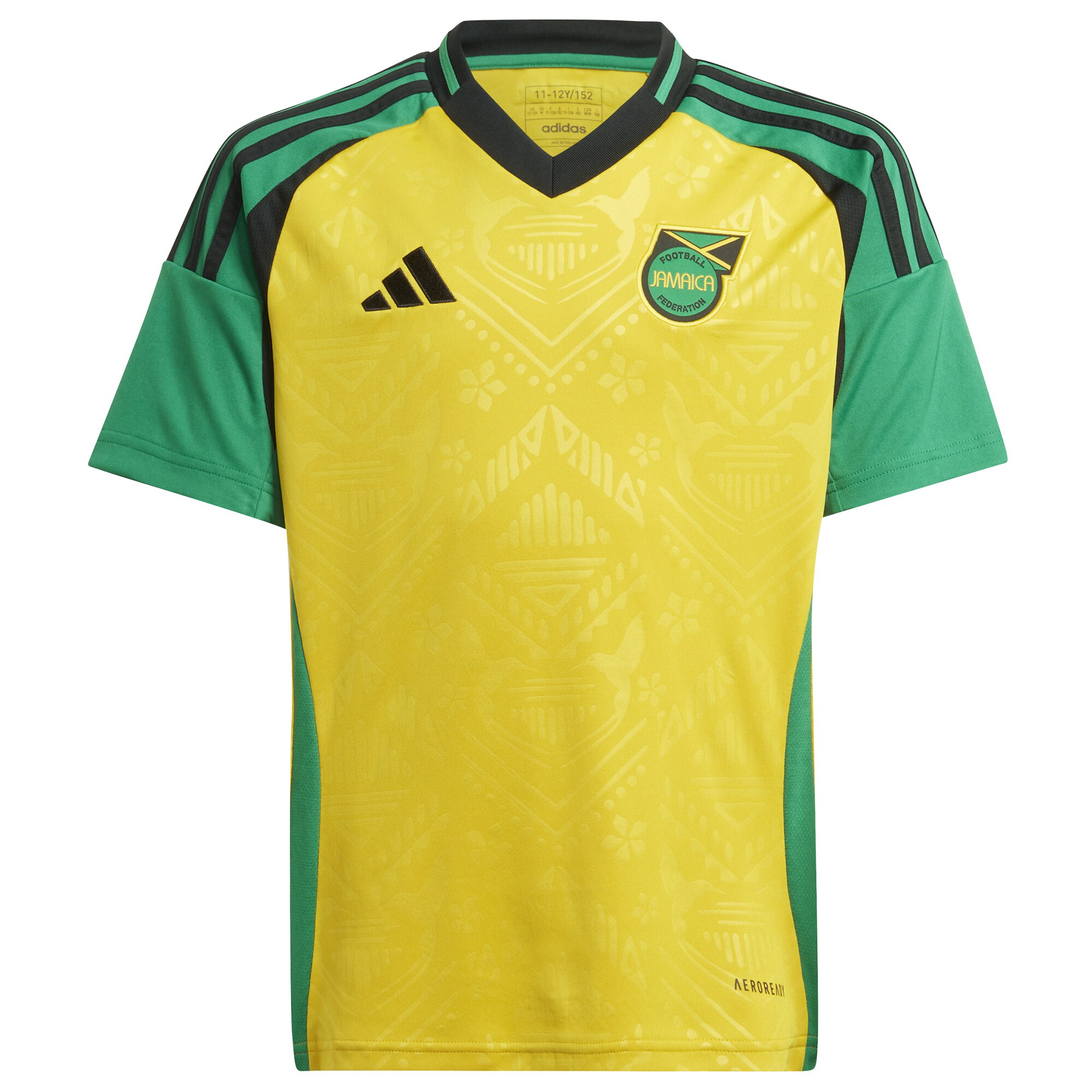 Shop jamaica national team adidas youth 2024 home replica jersey – yellow – Mexico Football Shirts & World Cup Jerseys