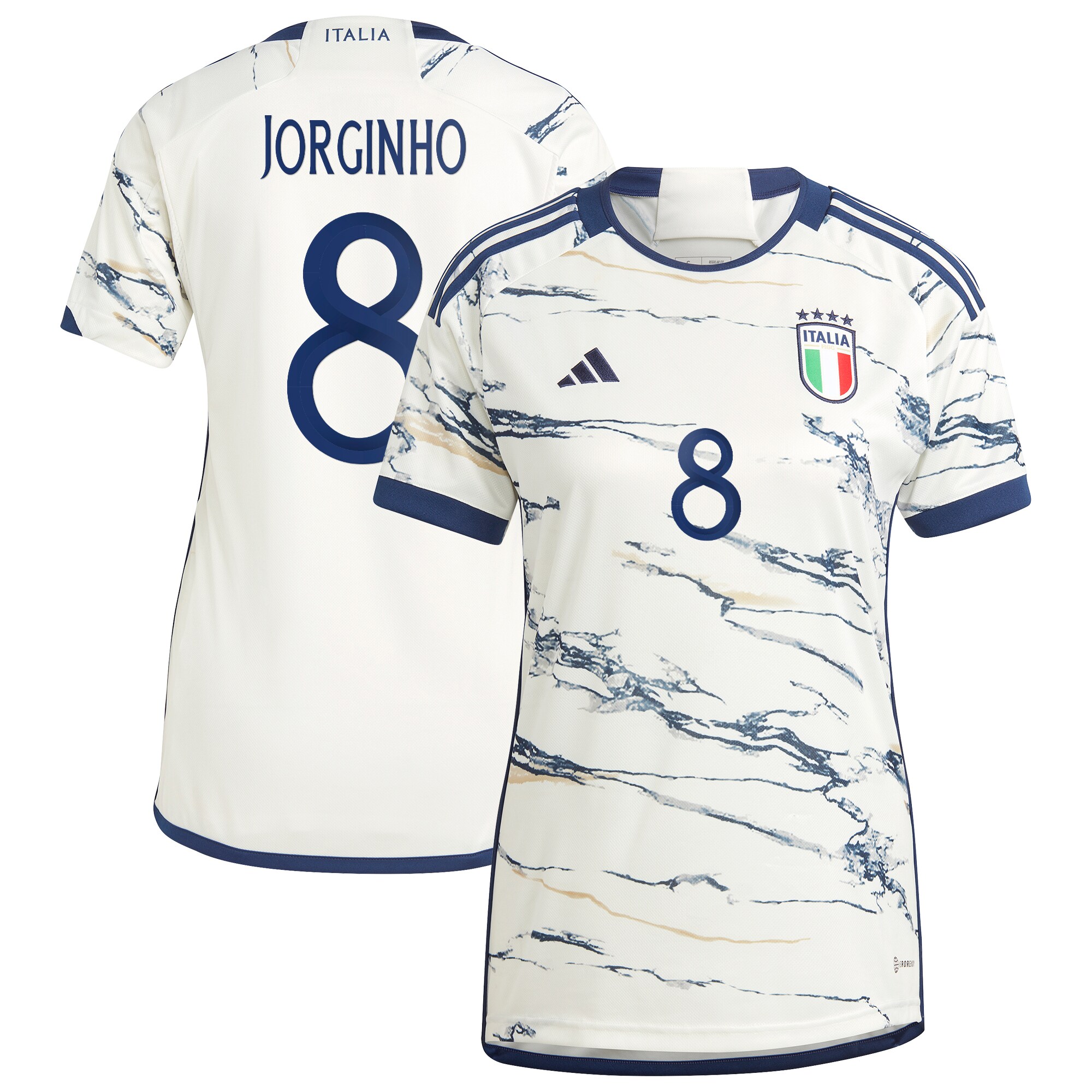 Shop jorginho italy national team adidas women8217s 2023 away replica jersey – white – Mexico Football Shirts & World Cup Jerseys